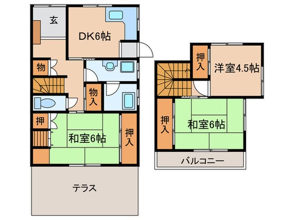 黒沢台貸家の物件間取画像